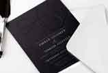 Black on Black UV Printing Wedding Invitation